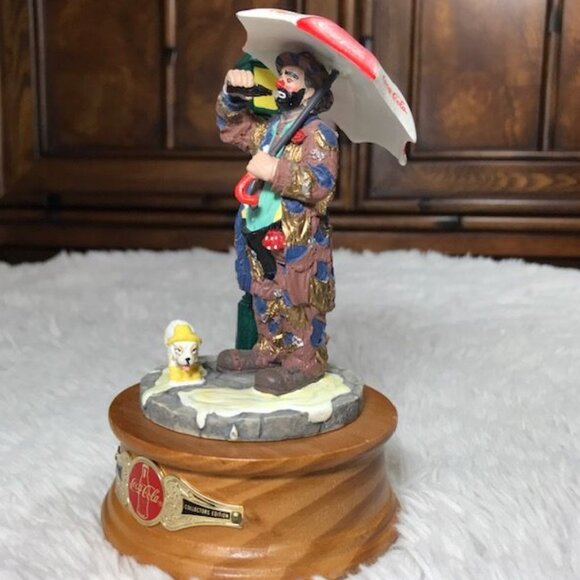 Vintage Coca-Cola Limited Edition Emmett Kelly Time for a Coke Musical Figurine - Picture 9 of 12